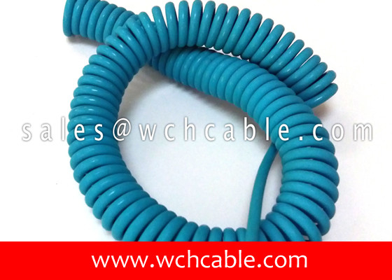 China UL20281 Quick Recall Pure Copper Wire Screened Spiral Cable 80C 250V supplier