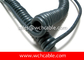 300V TPE Curly Cable UL20057 24AWG 4C OD5.1mm FT-2 Black L=240mm 105C supplier